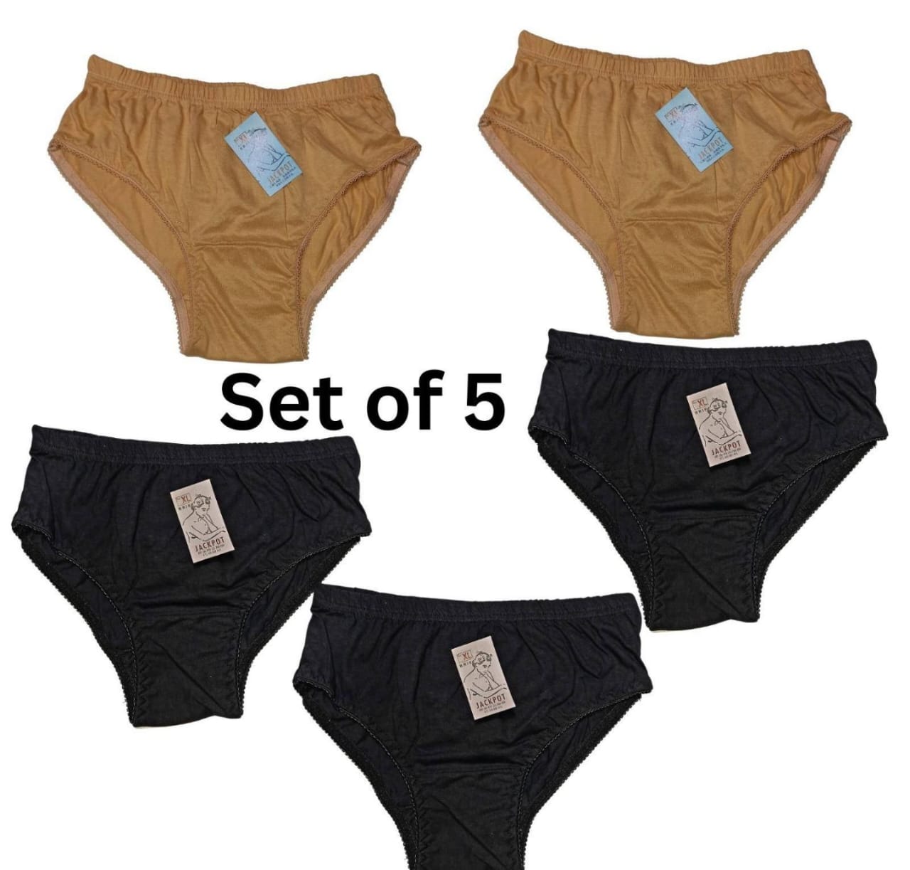 Soft Cotton Underwear, Pack of 5-  Free Delivery